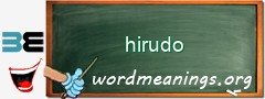 WordMeaning blackboard for hirudo